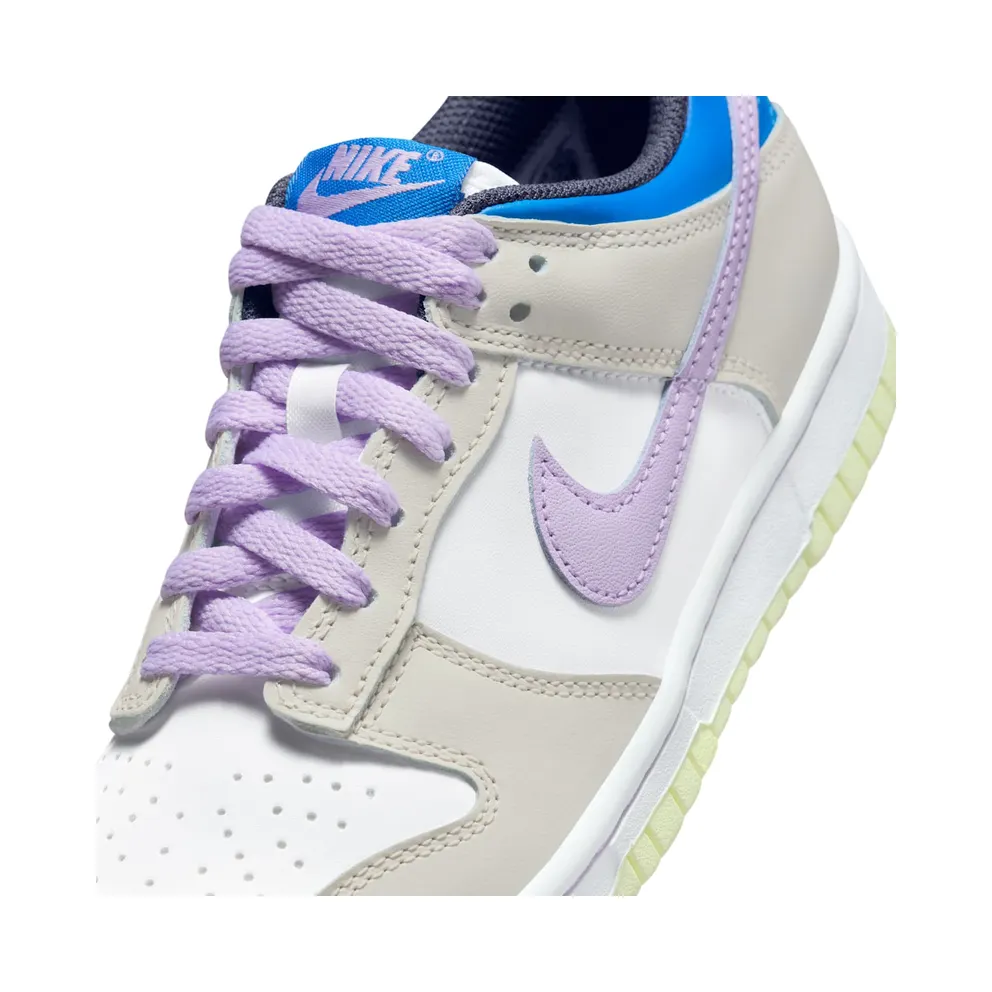 Nike Dunk Low Grade School “Khaki Blue Pink” (FB9109-103)