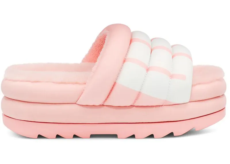 UGG Maxi Slide Logo Pink Scallop (1127067-PSLP)