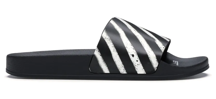 OFF-WHITE Spray Stripes Slider Black White FW19