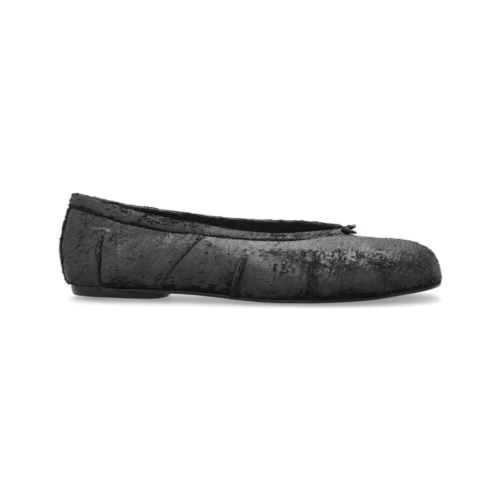 Maison Margiela Tabi Ballerina New Flat Black Distressed (S58WZ0127 P8159 HA837)