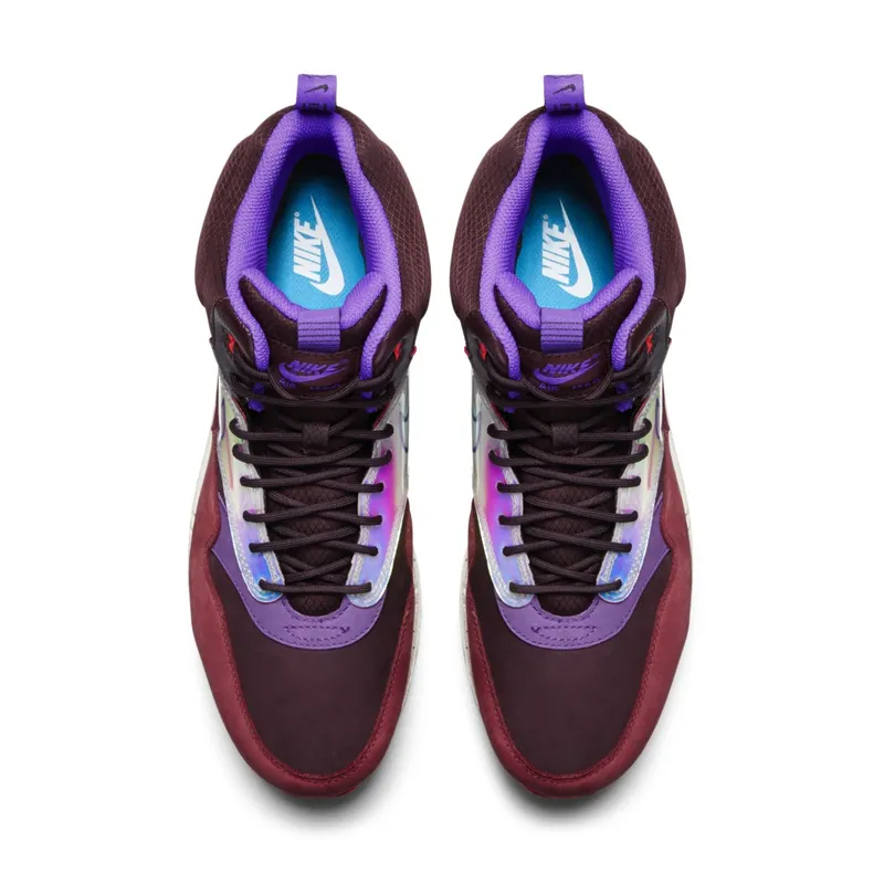 Nike Air Max 1 Mid Sneakerboot Deep Burgundy (W) Deep Burgundy/Hyper Grape-Cedar-Hyper Crimson (685269-600)