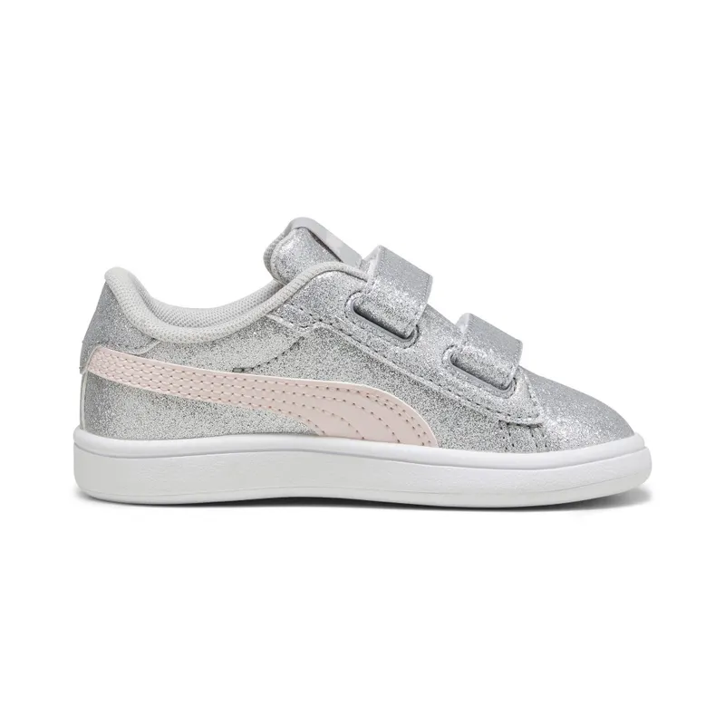 Puma Smash 3.0 Glitz Glam “Glacial Gray / Frosty Pink” (394688_02)
