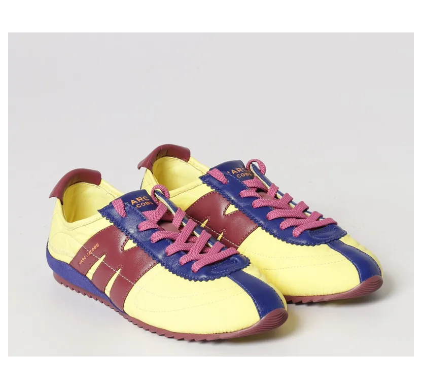Marc Jacobs Leather and Nylon The 400 Bleecker Runner Sneakers Yellow (2S6FSN001F29706)