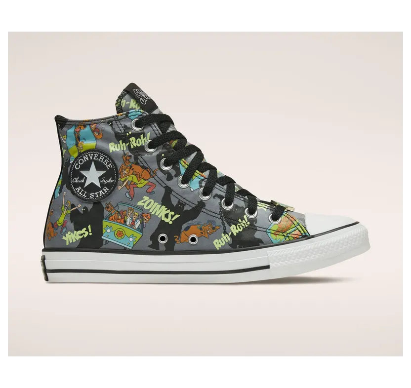Converse Scooby-Doo x Chuck Taylor All Star High ‘Chased By Ghosts’ Almost Black/White/Multi (169073C)
