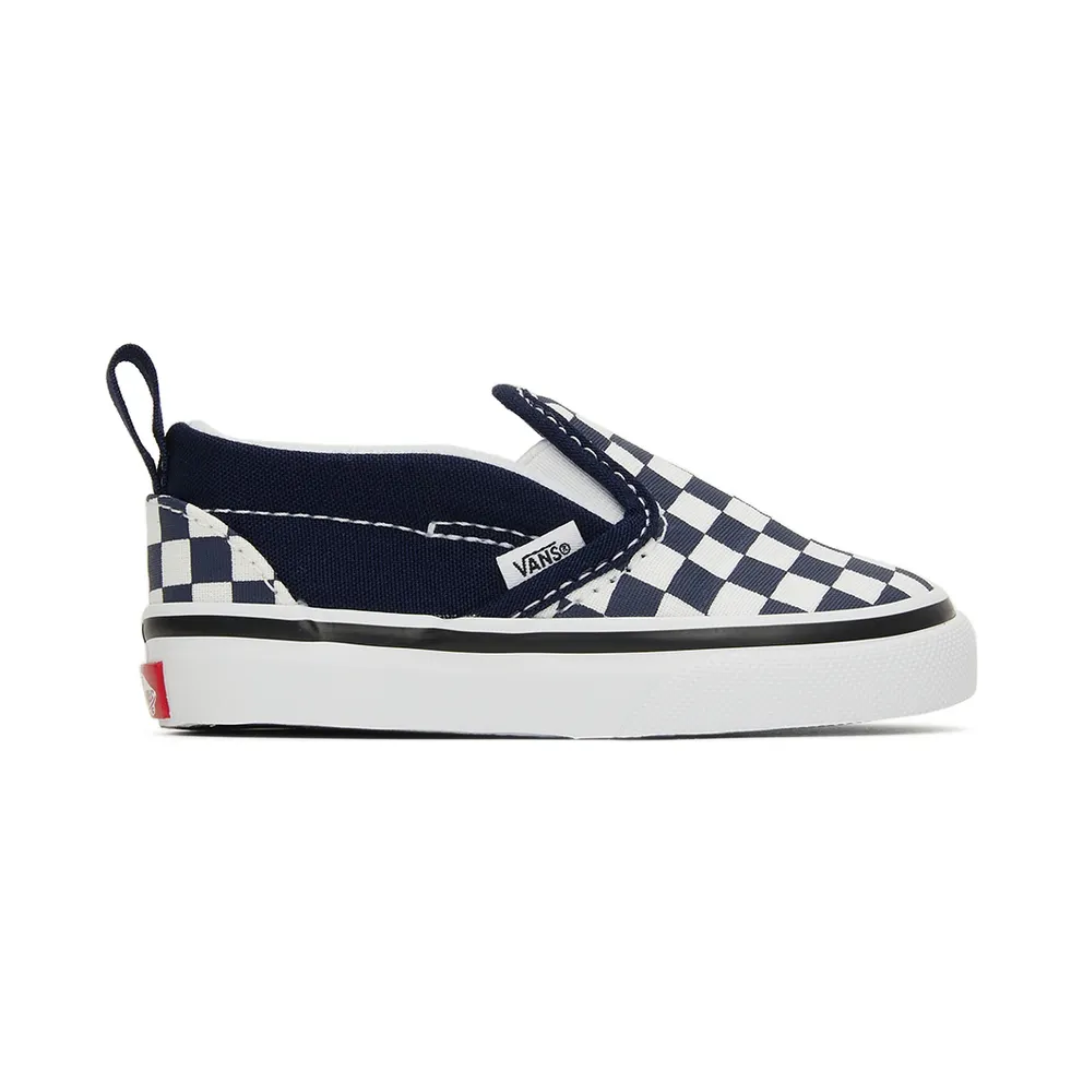 Vans Baby Navy & White Checkerboard Slip-On V Sneakers (VN000UBSARY1)