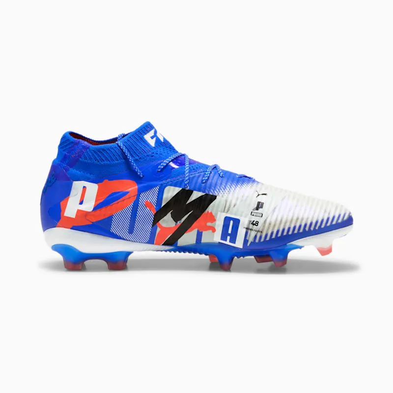 Puma Future 8 Ultimate Forever FG White Ultra Blue Feather Gray Black Glowing Red (108420-01)