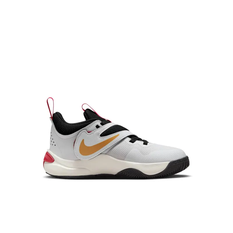 Nike Team Hustle D 11 White Metallic Gold University Red Black (DV8994-104)