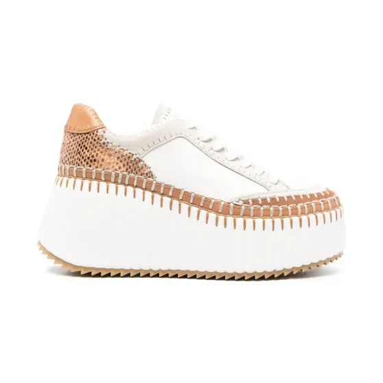 Chloe Chloé Nama met plateauzool “White” (CH26A02IYL)