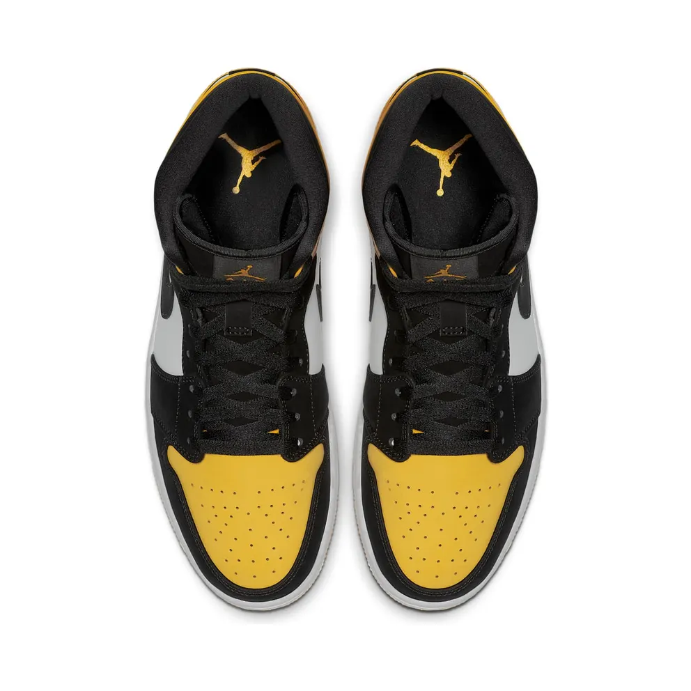 Air Jordan Nike AJ I 1 Mid ‘Yellow Toe’ (Footasylum Exclusive) (2019) (852542-071)