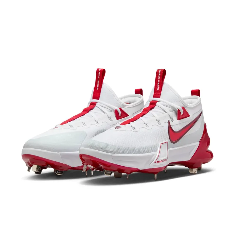 Nike Force Zoom Trout 9 Elite White Pure Platinum Team Red University Red (FB2906-101)