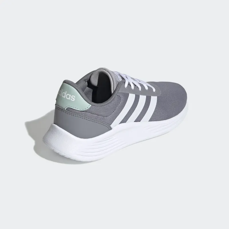 adidas Lite Racer 2.0 Grey Cloud White (GS) Grey/Cloud White/Green Tint (EG4018)
