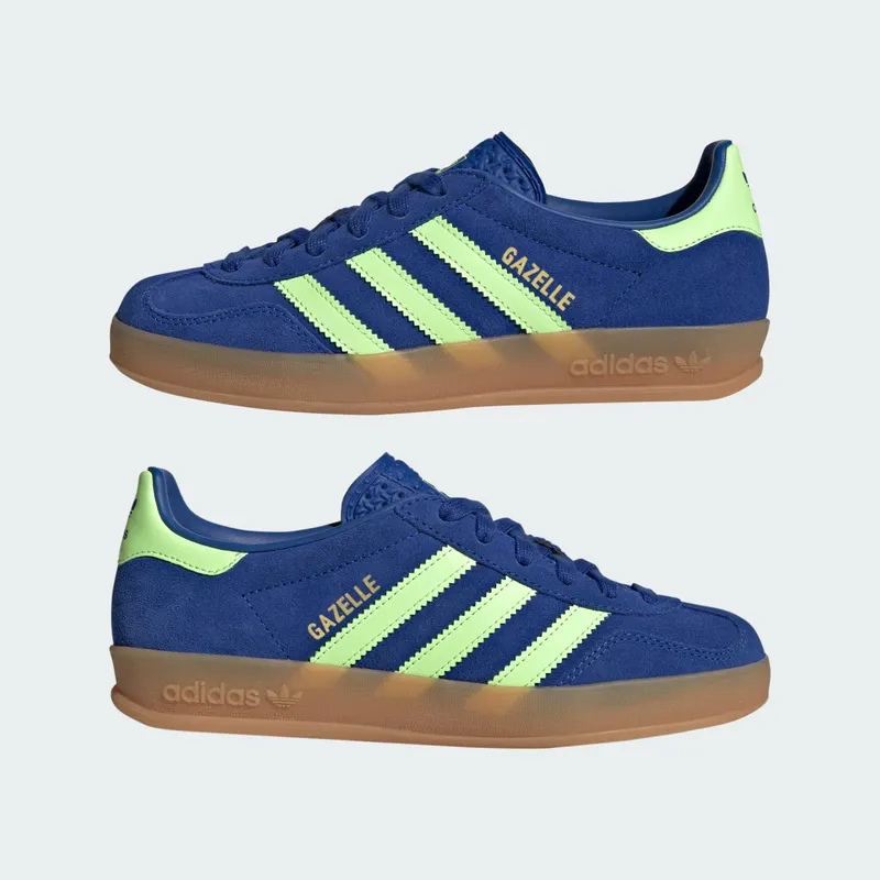 Adidas GAZELLE INDOOR Shoes Royal Blue / Green Spark / Gold Metallic (KI7176)