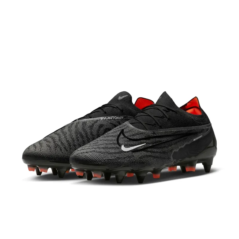 Nike Gripknit Phantom GX Elite SG-Pro Anti-Clog Traction Black Dark Smoke Grey Total Orange (DD9443-010)