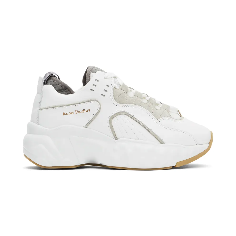 Acne Studios SSENSE Exclusive White Nappa Manhattan Sneakers (AD0285-)