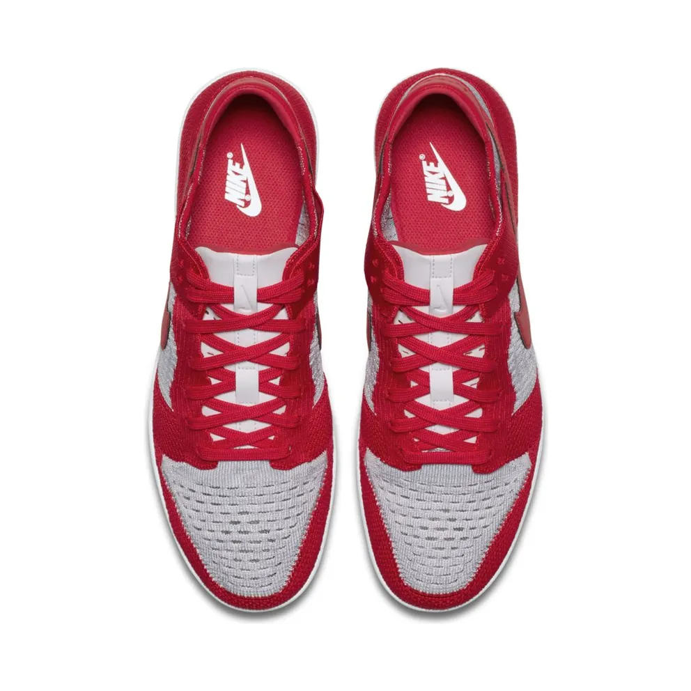 Nike Dunk Low Flyknit University Red Wolf Grey University Red/Wolf Grey-White (917746-600)
