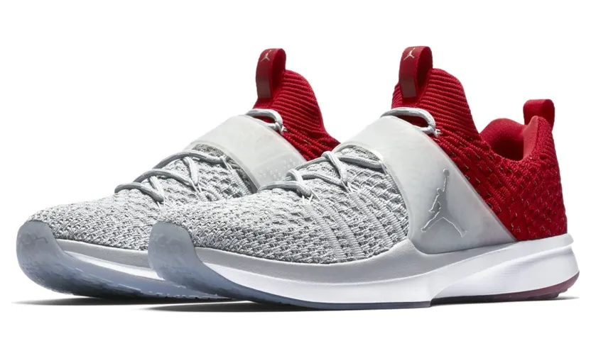 Jordan Trainer 2 Flyknit Wolf Grey Gym Red
