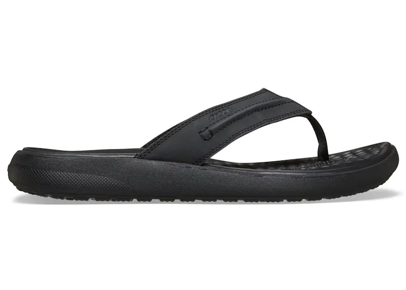 Crocs Yukon Vista II LiteRide Flip Black Leather (209332-060)
