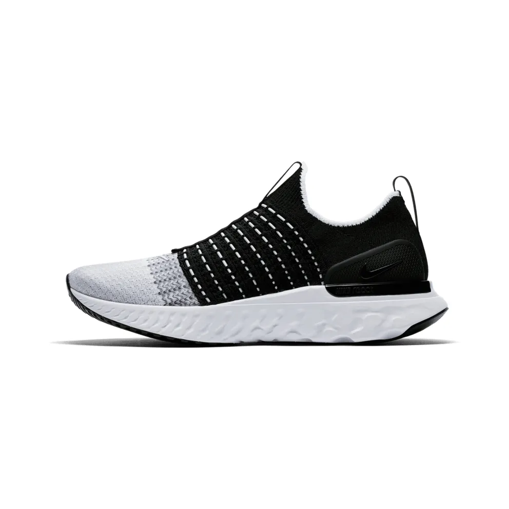 Nike React Phantom Run Flyknit 2 Black Black/White (CJ0277-001)