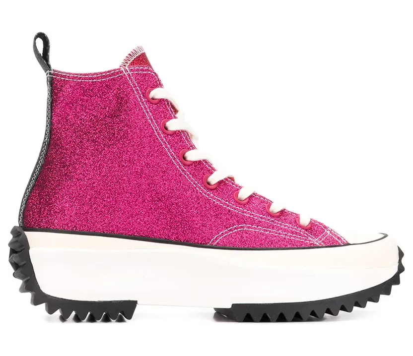 JW Anderson x Converse ‘Run Star Hike’ Glitter-Sneakers – Rosa (FW0002FA0003)