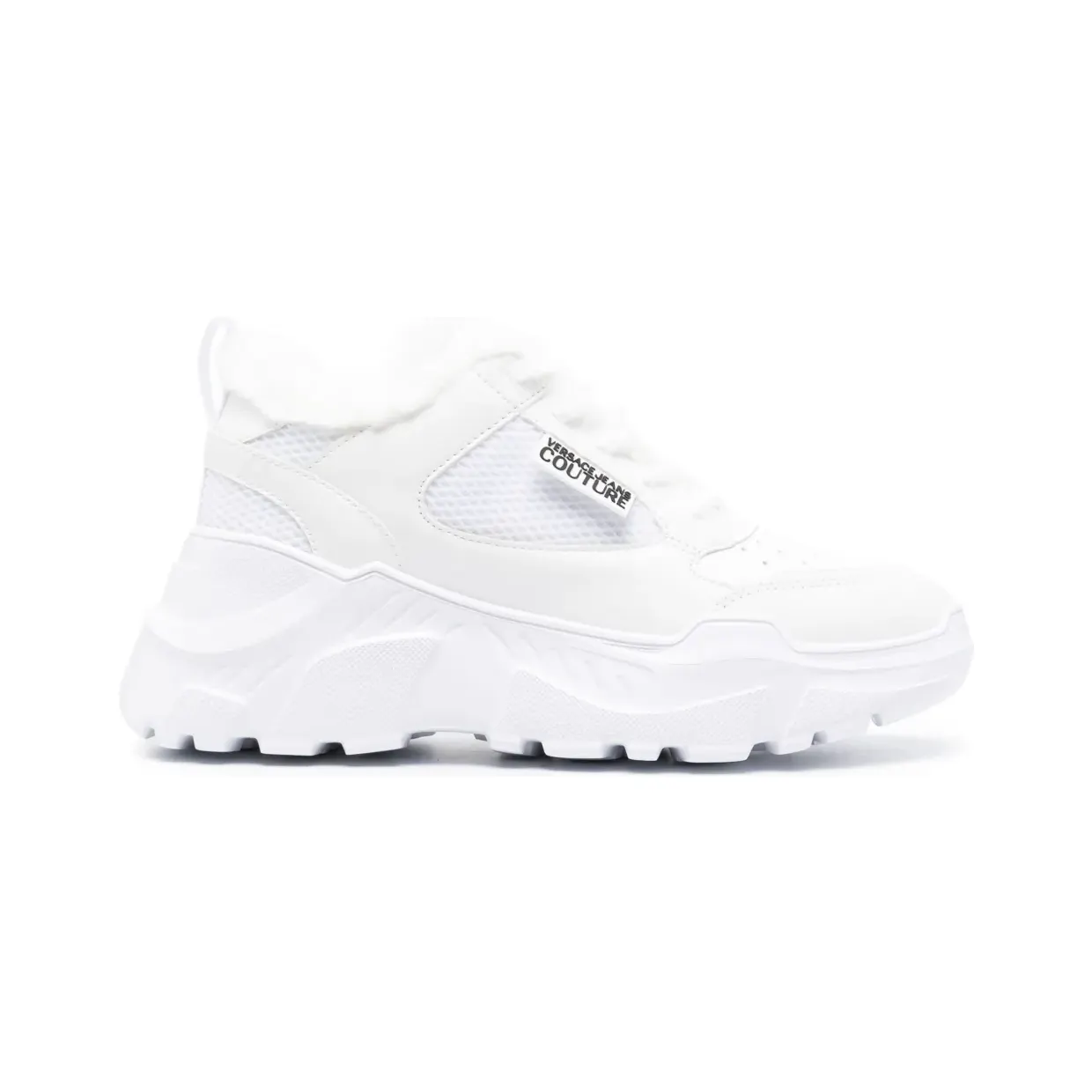 Versace Jeans Couture Speedtrack met bontvoering “White” (75VA3SC2ZS854)