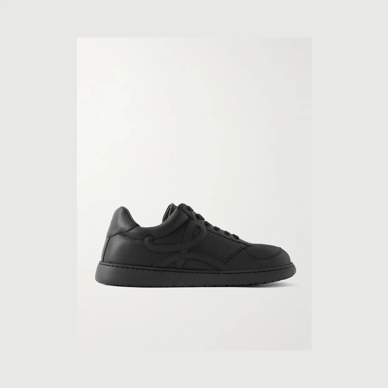Loewe Jambo Logo-Appliquéd Leather Sneakers Black (M816282XBN)