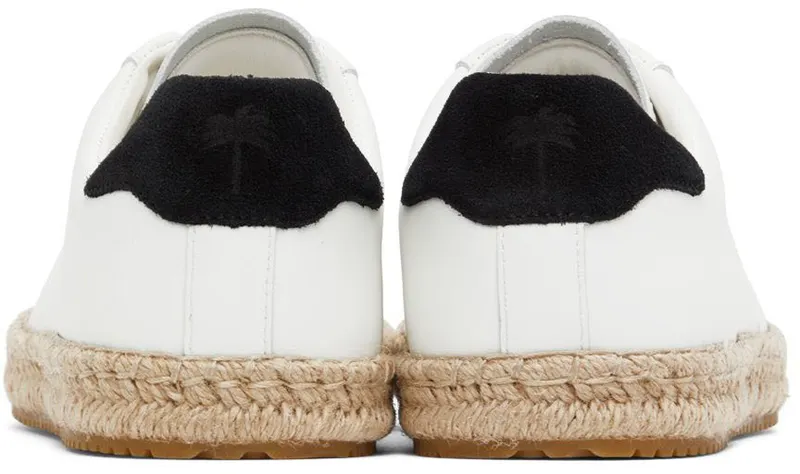 Palm Angels White Palm One Espadrille Sneakers (PMIB001S22LEA0010101)
