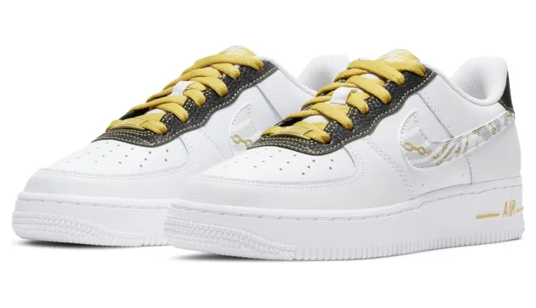 Nike Air Force 1 Low Gold Link Zebra (GS) (DH5480-100)