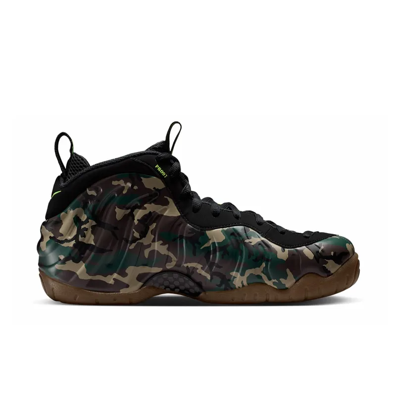 Nike Air Foamposite Pro – Camo – “Black / Black-Voltage Green-Gum Dark Brown” (IM5204-001)