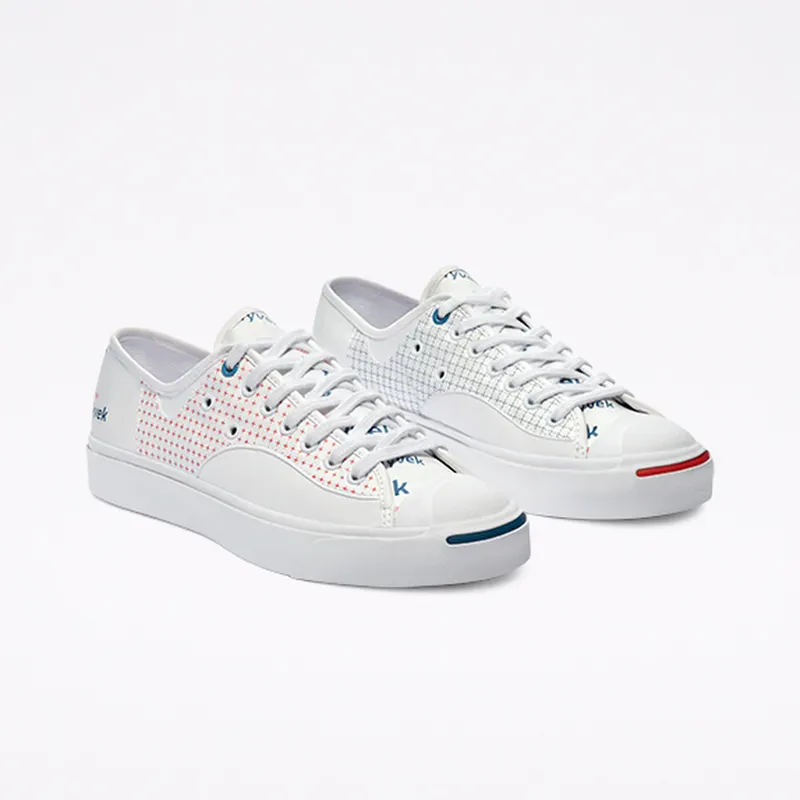 Converse Jack Purcell Rally with Tyvek® Low Top White/fiery Red/princess Blue (170063C)