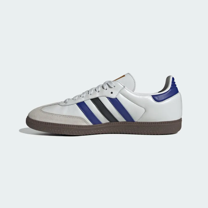 adidas Samba OG Crystal White Active Blue Black (ID1381)