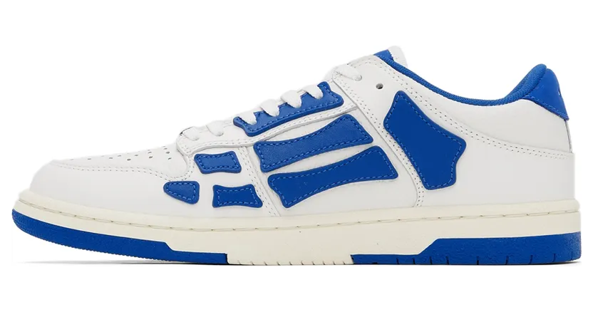 AMIRI White & Blue Skel Top Low Sneakers (PS22MFS003-123) (3)