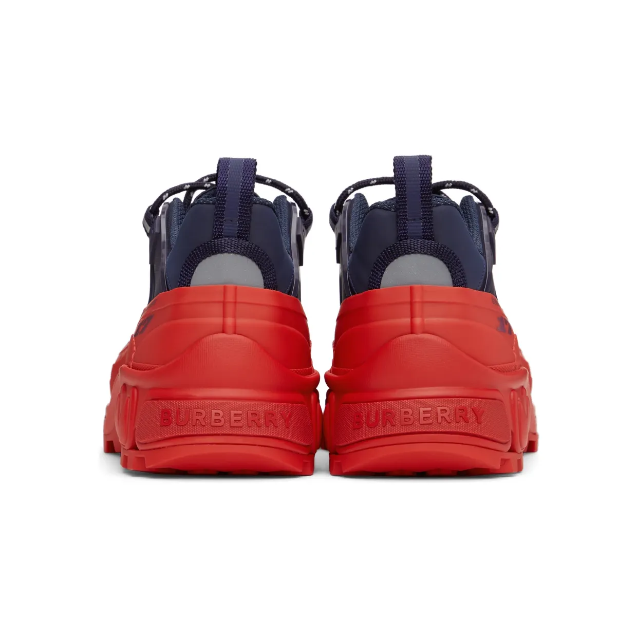 Burberry Navy & Red Arthur Sneakers (8045537) (4)