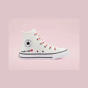 Converse Valentine’s Day Chuck Taylor All Star High Top Vintage White/university Red (671125C)