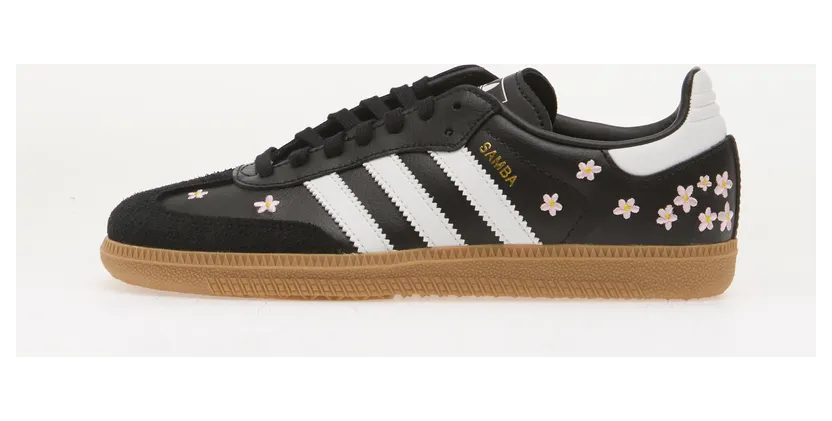 adidas Samba OG Black White Gum Floral Embroidery