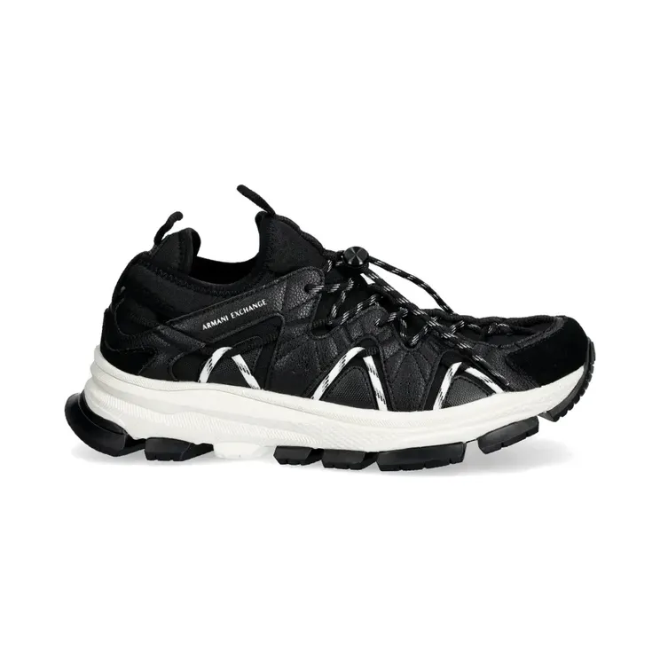 Armani Exchange Sneakers met vlakken – Beige (XM002196AF21423)