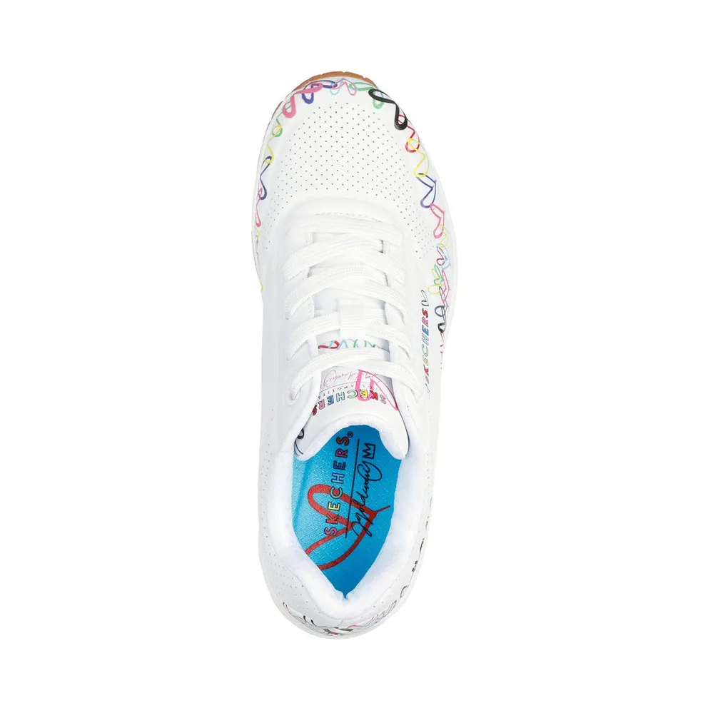 Skechers JGoldcrown: Uno – Love All Around – White / Multi – “White” (177917 WMLT)