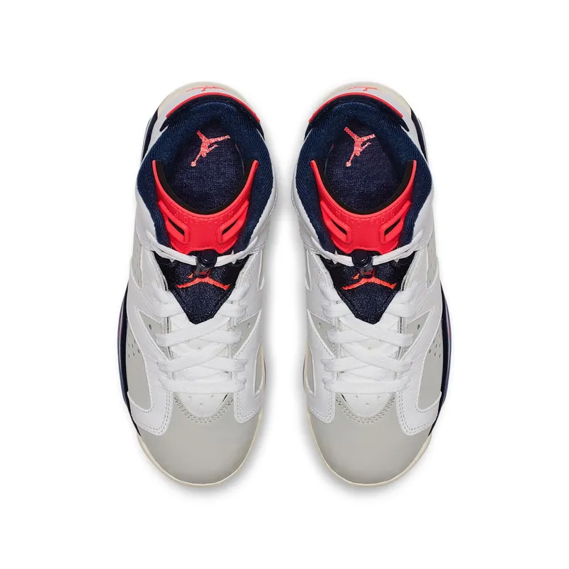 Jordan 6 Retro Tinker (GS) White/Infrared 23-Neutral Grey-Obsidian (384665-104)