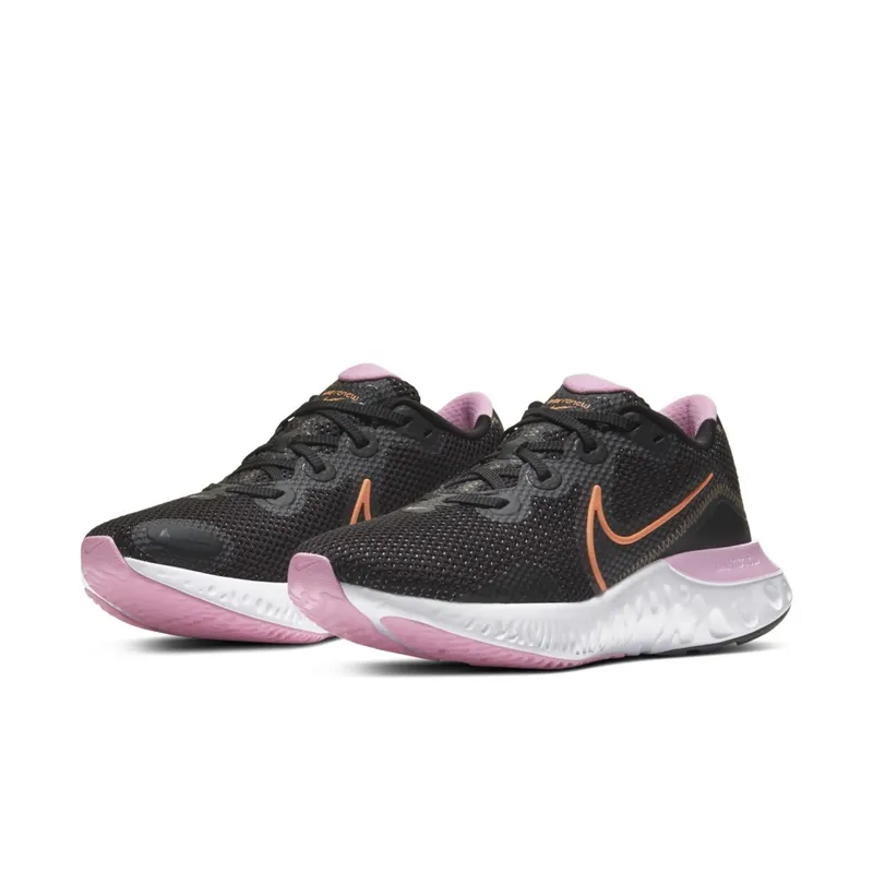 Nike Renew Run Black White Pink (W) Black/White Pink-Orange Pulse (CK6360-001)
