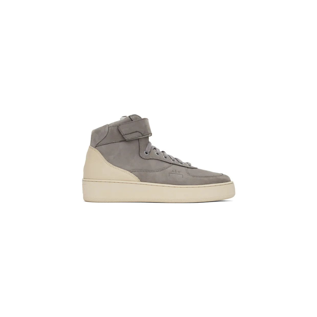 A-COLD-WALL* Grey Suede Rhombus Hi-Top Sneakers (ACWUF009)