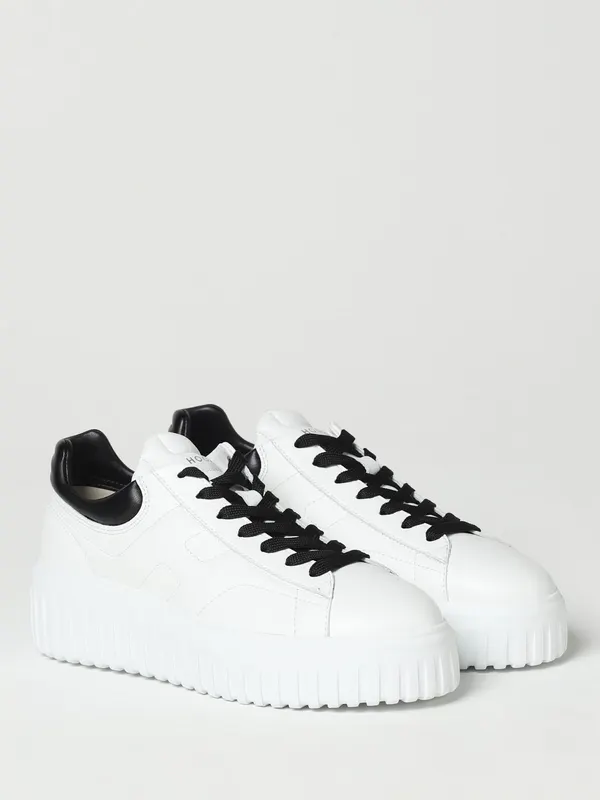 Hogan H-Stripes Sneakers in Nappa Leather White (HXW6450FC60LE90001)