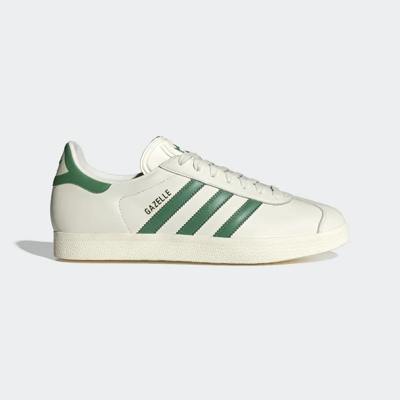 adidas Gazelle Shoes Off White / Preloved Green / Collegiate Green (IG1635)