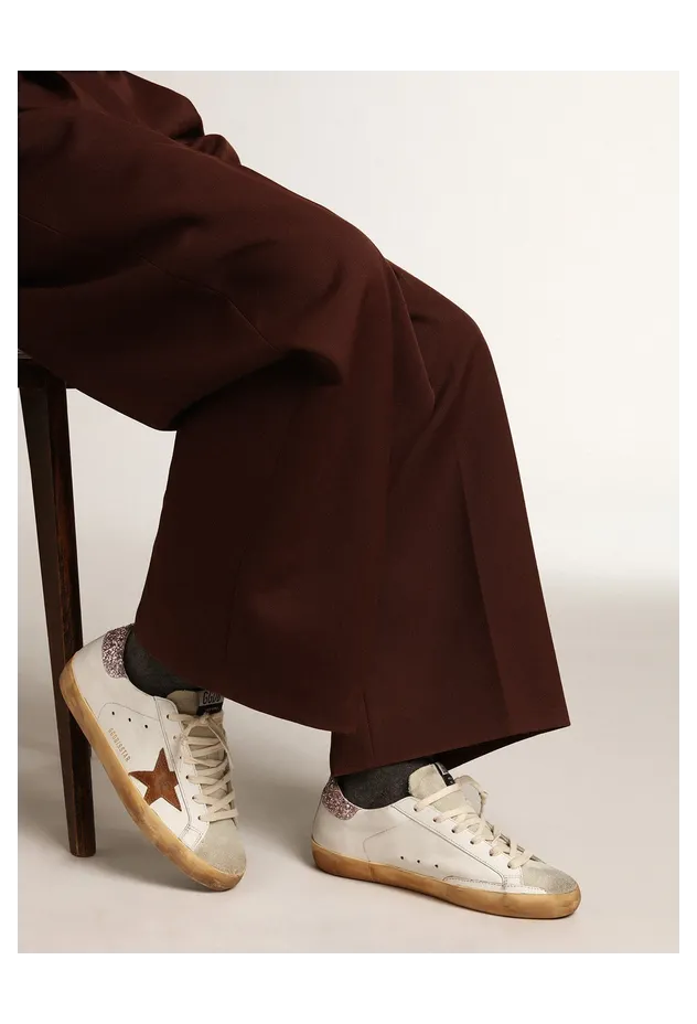 Golden Goose Super-Star With A Tan Star And Pink Glitter Heel Tab (GWF00101.F003396.11237) (3)