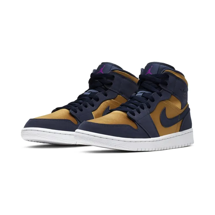 Air Jordan 1 Mid SE Obsidian Gold (852542-401)