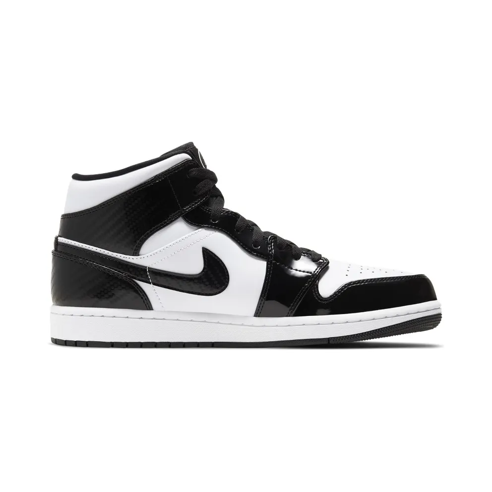 Jordan 1 Mid Carbon Fiber Black/White-Black (DD1649-001)