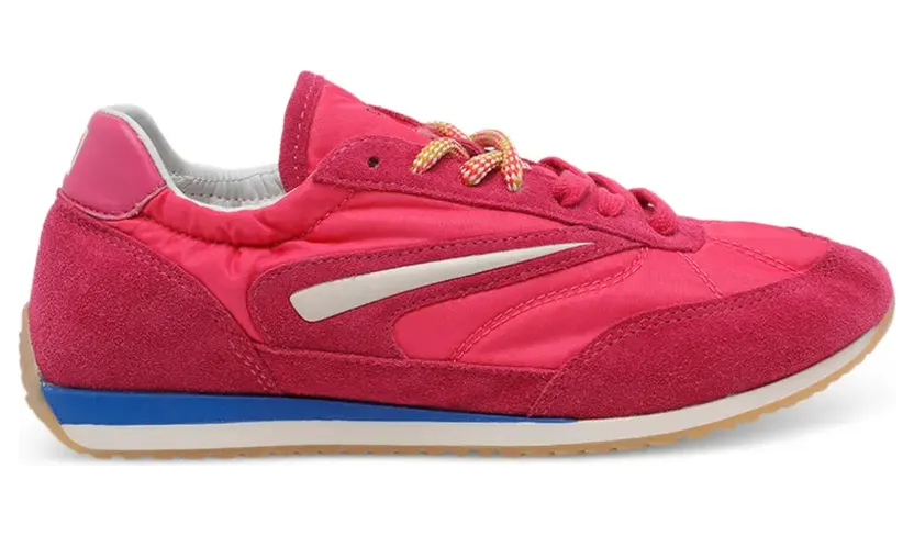 D.A.T.E. Suède sneakers met ronde neus – Roze (W441ABCOFX)
