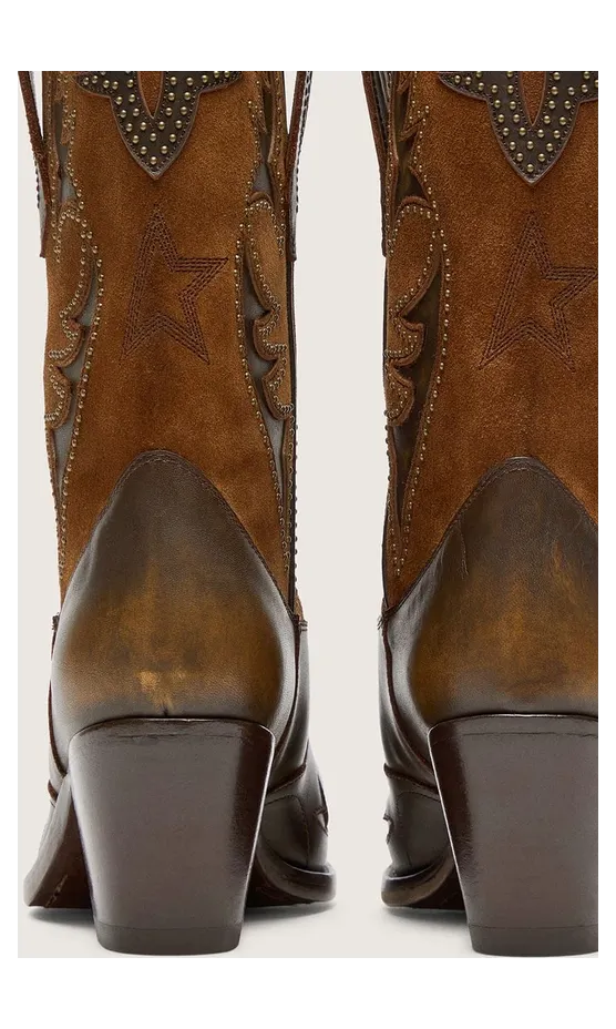 Golden Goose ’70 Wish Star Low Boots In Brown Leather With Heel And Micro-Studs (GWF01139.F008815.55381) (6)