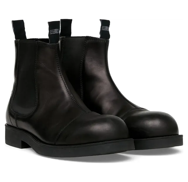 Mm6 Maison Margiela Biker Leather Chelsea “Black” (P7431 SH1WU0014 T8013) (4)