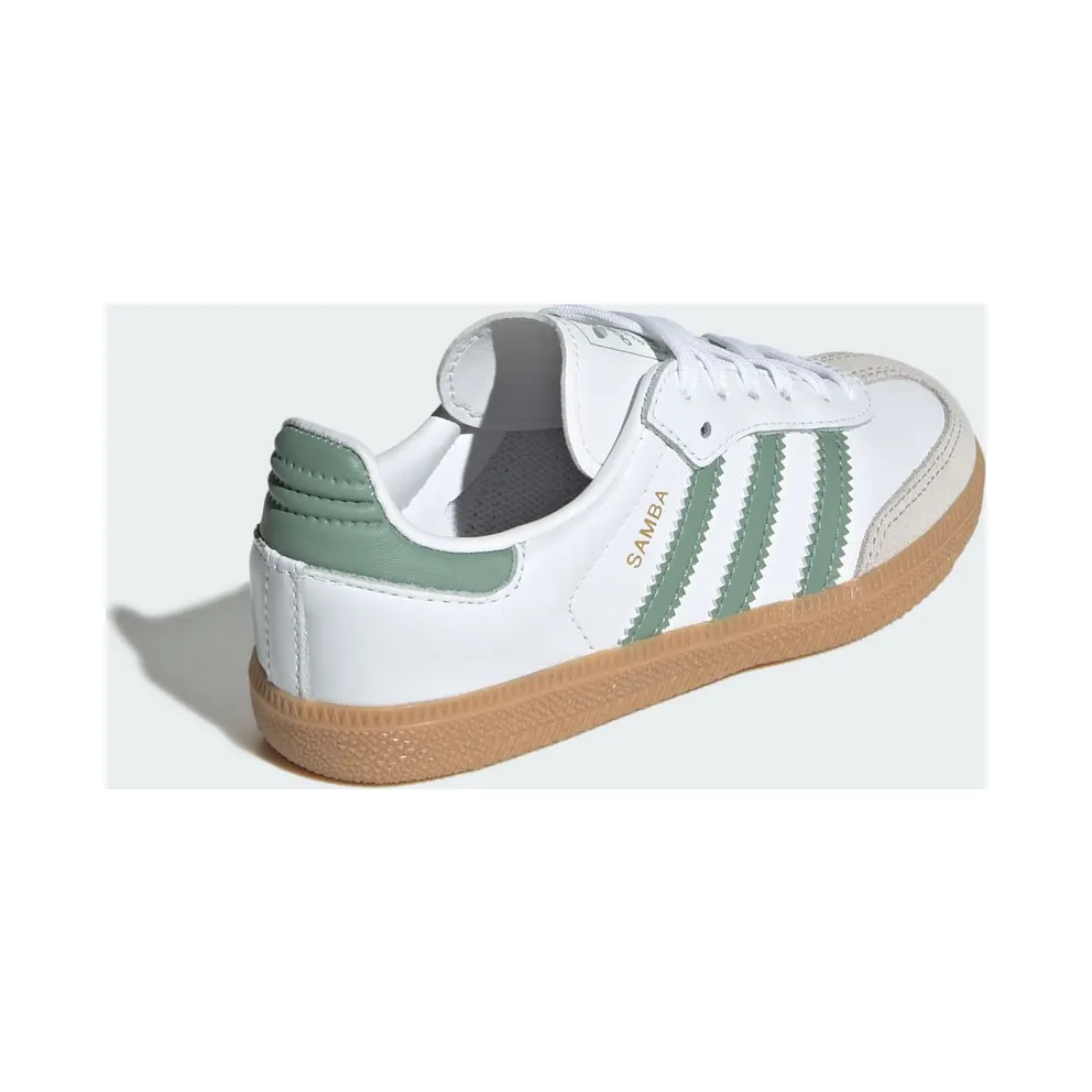 Adidas Samba OG Kids Cloud White / Silver Green / Gum (JP5483)