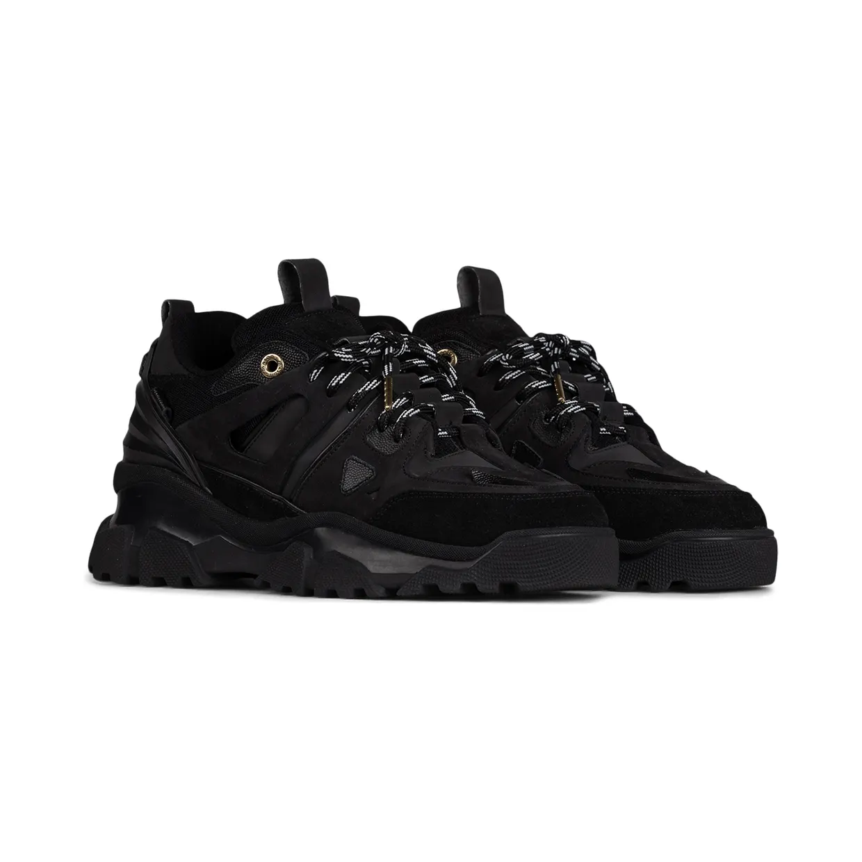 Mason Garments Genova 2 Leather/Nubuck/Suede/Mesh/Reflective Black Schwarz (NOS-5B)
