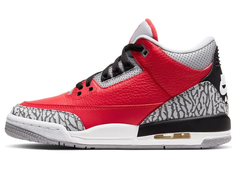 Air Jordan 3 Retro SE Red Cement Fire (GS) “Fire Red / Cement Grey / Black” (CQ0488-600)